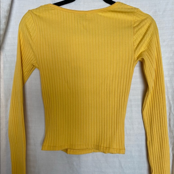 Women’s Yellow Cropped Top - Picture 2 of 3